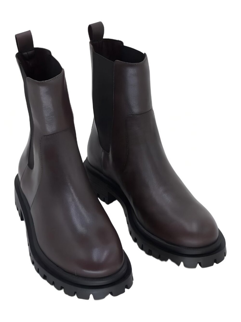 Arezzo Women's Brandy Mid Block Heel Round Toe Booties Grape Brown 7B